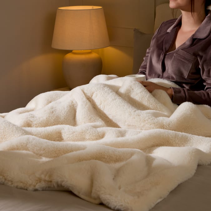 The Winter Warmer Collection Heated Throw Luxury Faux Fur   