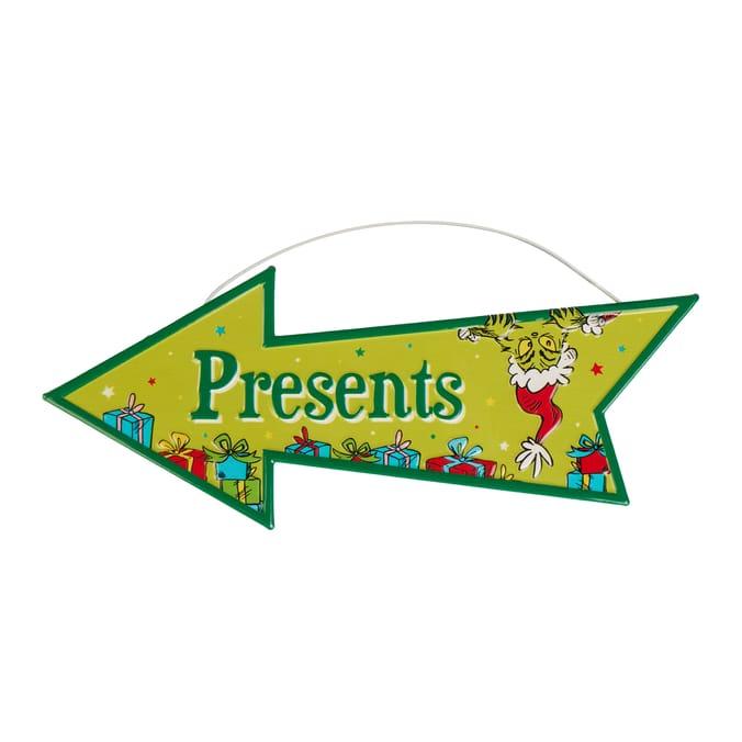 Presents Grinch Sign 