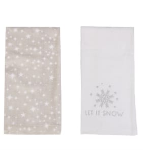 Festive Feeling Tea Towels 2 Pack - Snowflake