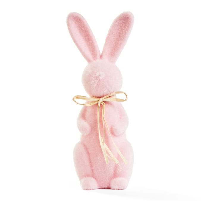 Hoppy Easter Flocked Rabbit 12"