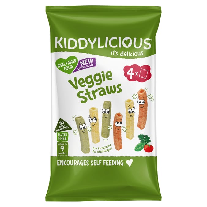 Kiddylicious Veggie Straws 4 Pack 48g