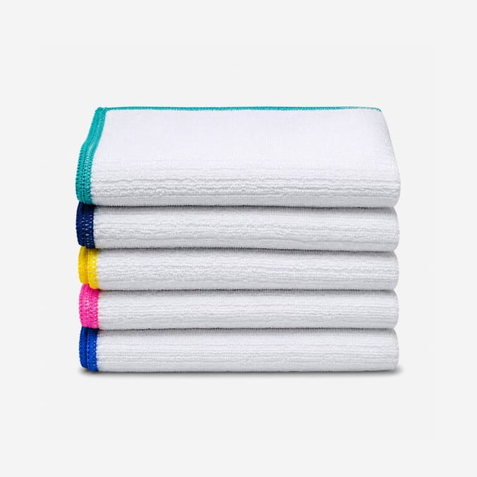 Power Action Microfibre Dish Cloths 5 Pack
