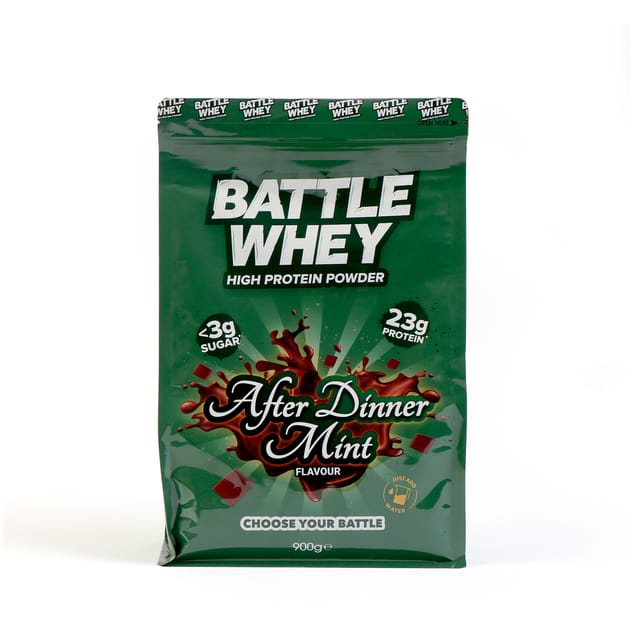 Battle Whey High Protein Powder 900g After Dinner Mint Home Bargains
