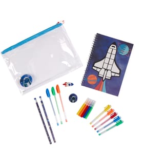 Scribble Pop Shop Stationery Wallet - Blue