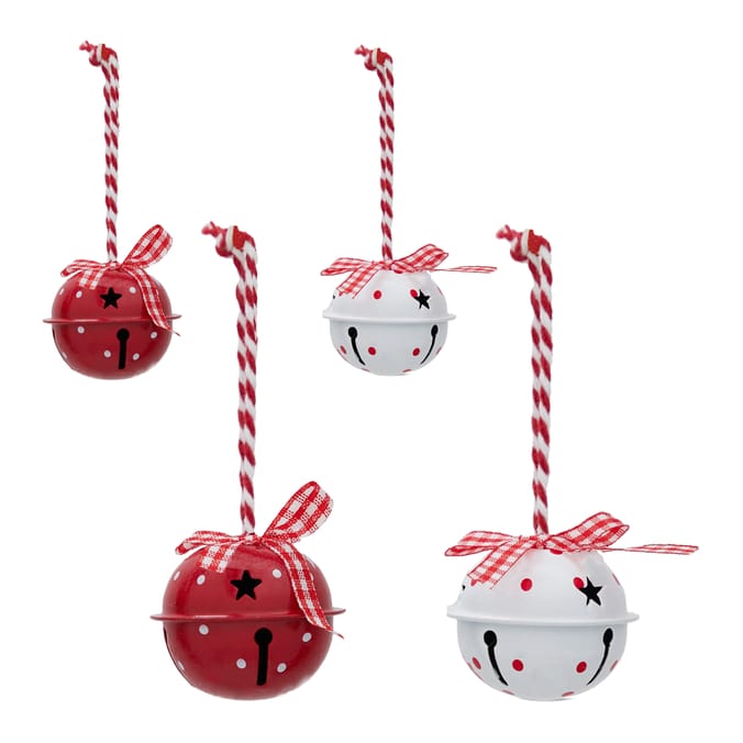 Winter Charm Hanging Bell Decoration 14 Pack - Red