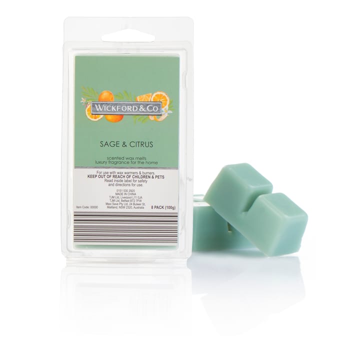 Wickford & Co Wax Melts 8 Pack - Sage & Citrus x2