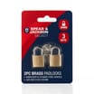 Spear & Jackson Select Brass Padlocks 2 Pieces - 20mm