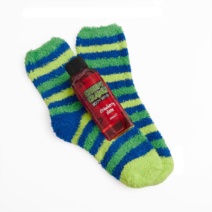 Creepy Crawly Fluffy Socks & Body Wash Set