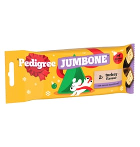 Pedigree Christmas Jumbone 2 Chews Medium Dog Treats Turkey Flavour 180g