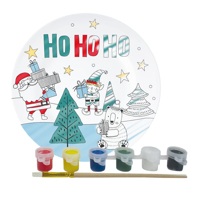 Made By Elves Colour Your Own Christmas Plate