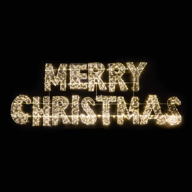 Prestige Mains Operated LED Merry Christmas Sign 1.6m