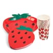 The Outdoor Living Collection 40 Piece Strawberry Paper Dinnerware Set
