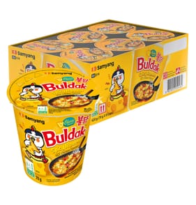 Buldak Spicy Ramen Hot Chicken Flavour Cup 70g - Cheese x6