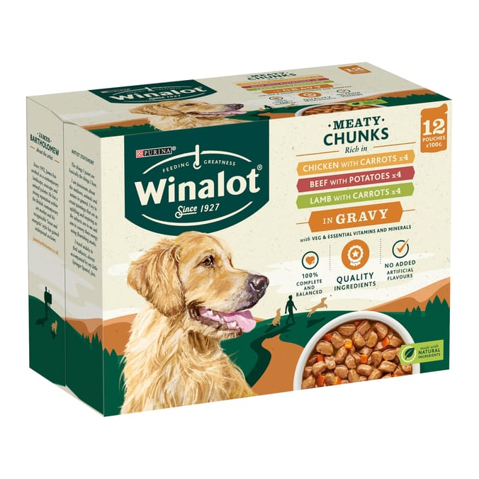 Winalot Meaty Chunks In Gravy 100g x12