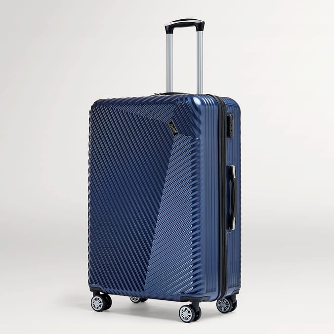 Salisburys Hard Shell Suitcase Navy Home Bargains