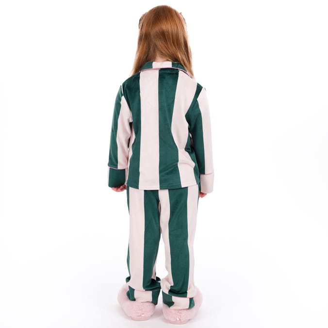 Originals Younger Kids Pink & Green Striped Pyjamas