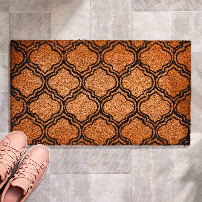 Home Collections Printed Pattern Coir Mat - Moroccan Design