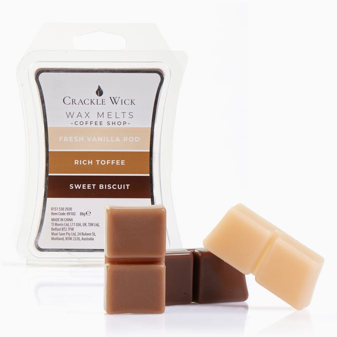 Crackle Wick Wax Melts - Coffee Shop x2 