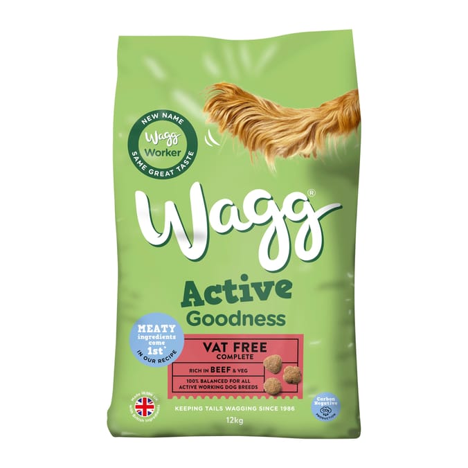 Wagg Active Goodness Complete 12kg - Rich in Beef & Veg