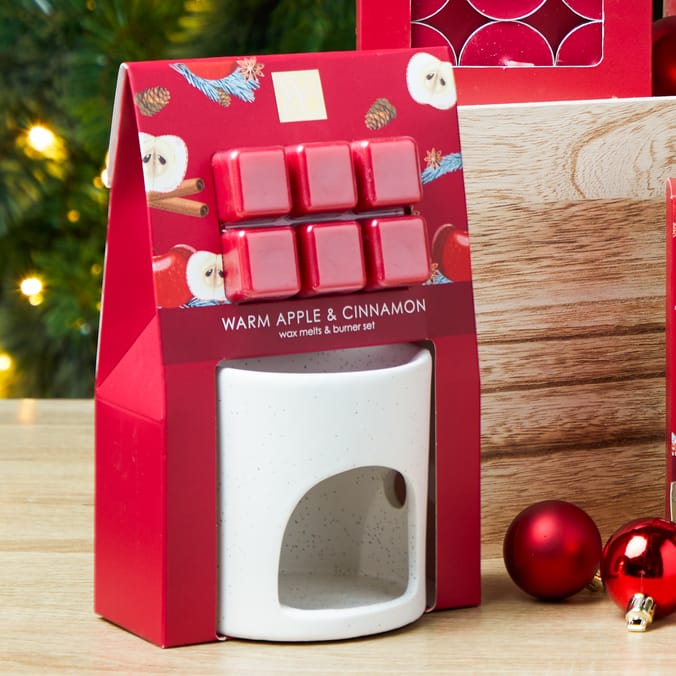 Wickford & Co Wax Melt & Burner Set - Warm Apple & Cinnamon 