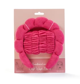 Headband and Wrist Wash Bands - Pink