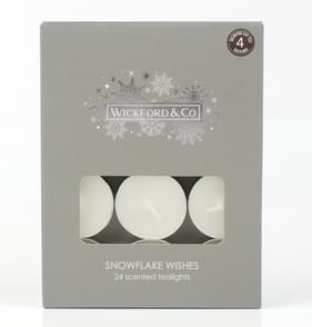 Wickford & Co Scented Tealights 24 Pack - Snowflake Wishes
