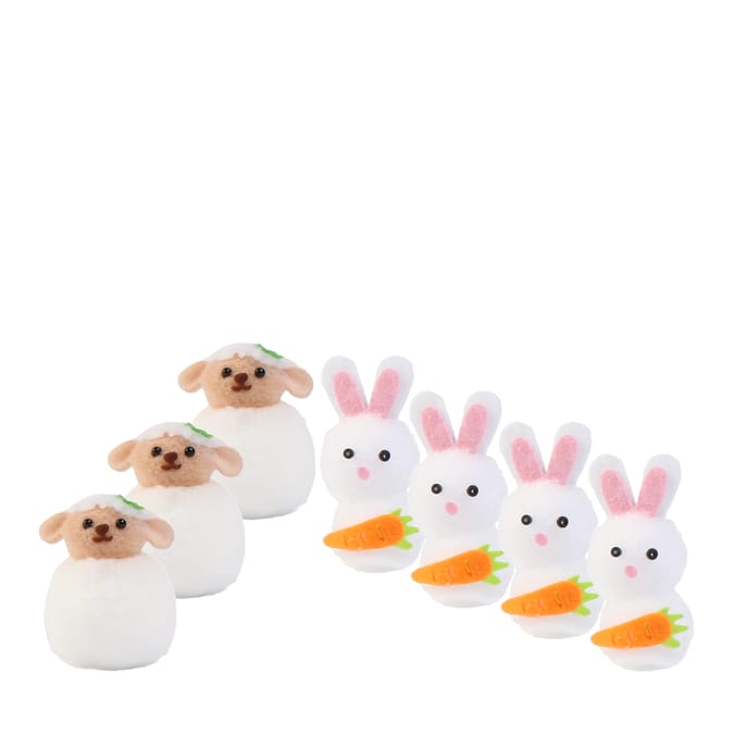 Hoppy Easter Bunny & Sheep Decorations