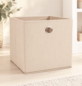 Home Collections Boucle Storage Cubes 2 Pack - Beige