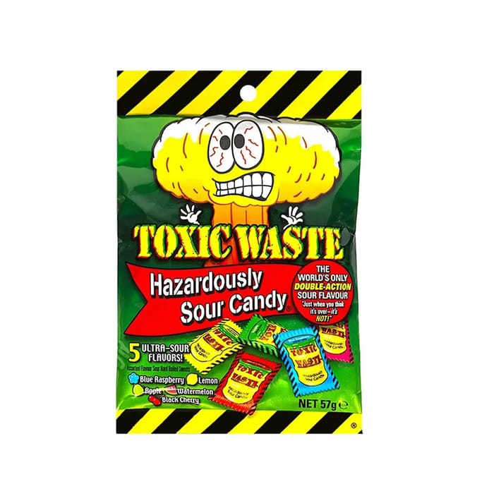 Toxic Waste Hazardously Sour Candy 57g
