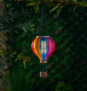 Firefly Hanging Hot Air Balloon Solar Light