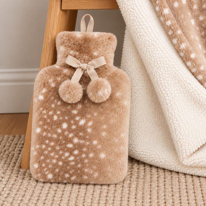 The Winter Warmer Collection Deer Print Hot Water Bottle  