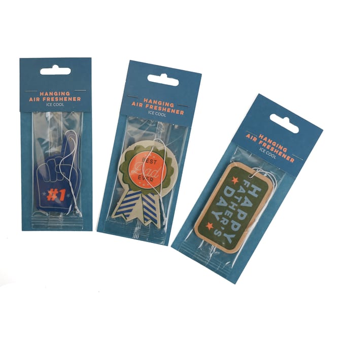 Best Dad Ever Hanging Car Air Freshener - Ice Cool