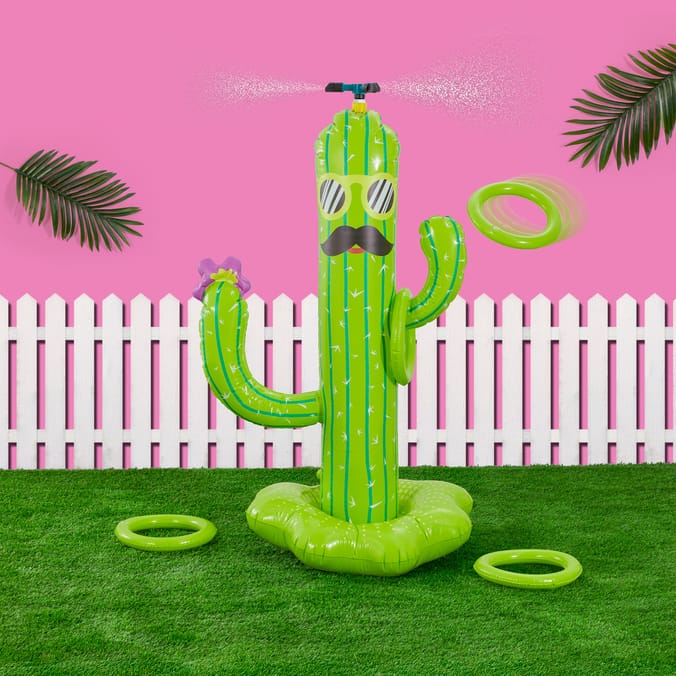Hello Summer Inflatable Cactus Sprinkler 4ft