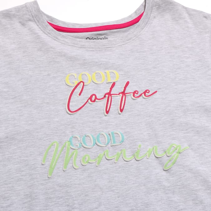  Originals Ladies Slogan  "Good Coffee, Good Morning" Nightdress