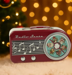Santa Radio Biscuit Tin 200g