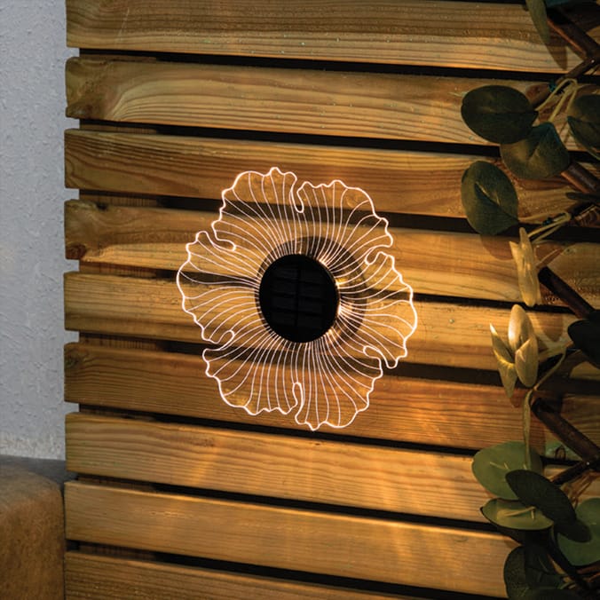 Firefly Solar Light Co 2in1 Wall/Stake Flower Solar Light