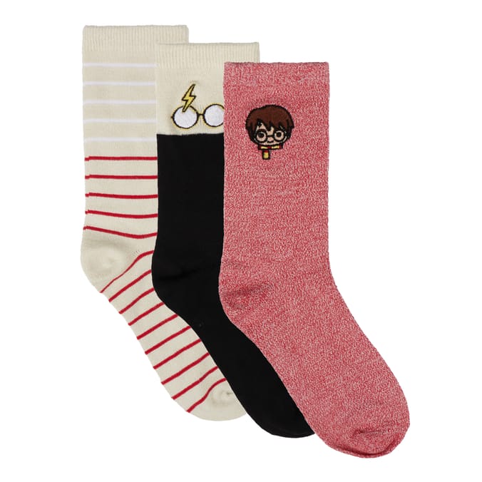 Harry Potter Boots Socks 3 Pack - 4-10 Size