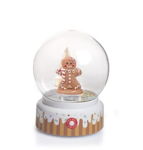 Festive Feeling Light-Up Musical Globe - Gingerbread