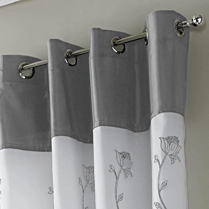 Alan Symonds Tahlia Lined Embroidered Ring Top Curtains