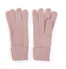  A La Mode Cable Knit Gloves - Pink