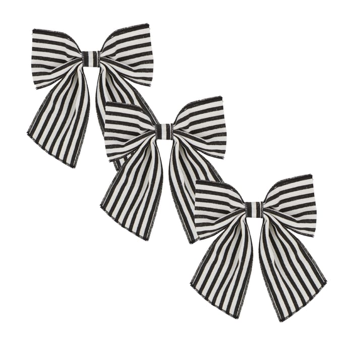 Festive Feeling Christmas Stripe Bows 3 Pack