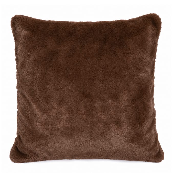  Home Collections Brown Fur Cushion 45 x 45cm 