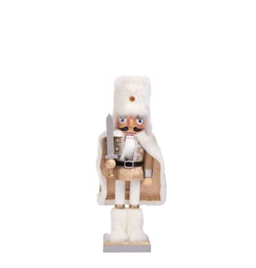 Festive Feeling Wooden Christmas Nutcracker 25cm - Gold
