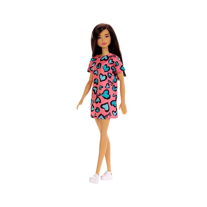 Barbie Doll with Pink Dress w/ Hearts