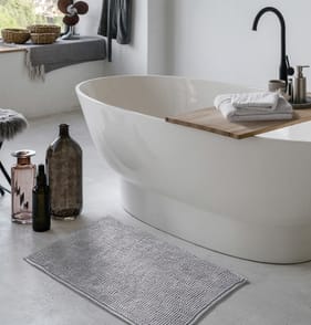 Home Collections Super Soft Bath Mat - Charcoal