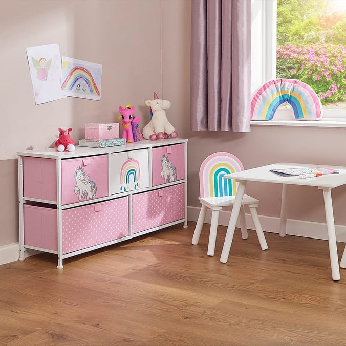 Liberty House Toys Kids Unicorn 5 Drawer Storage Chest