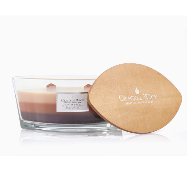 Crackle Wick Scented Candle - Coffee Shop 