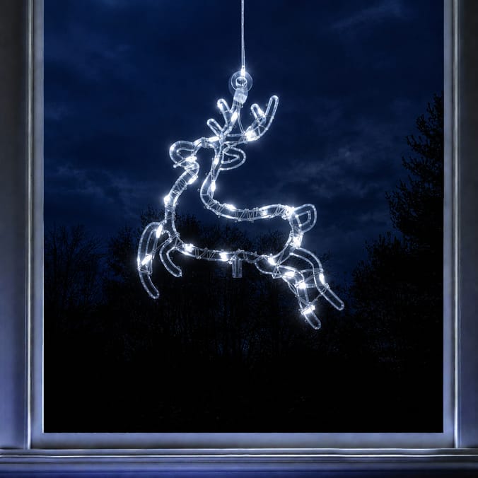 Prestige Battery Operated LED Reindeer Hanging Window Light