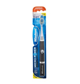 Wisdom Medium Micro Power Toothbrush - Black