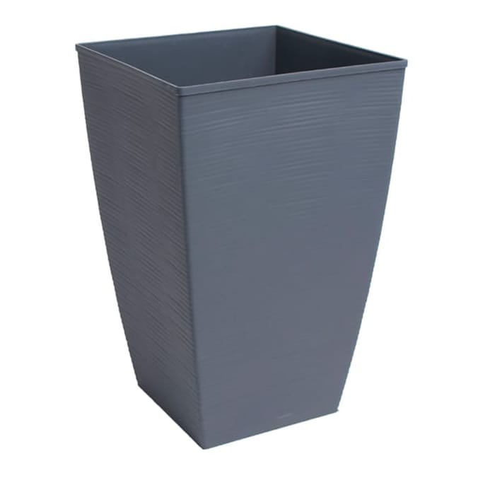 Sienna 55cm Square Planter - Dark Grey